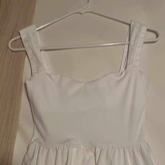 J. Crew 00 White Sweetheart tank dress with poplin skirt Maxi Sundress NWOT - Picture 3 of 6